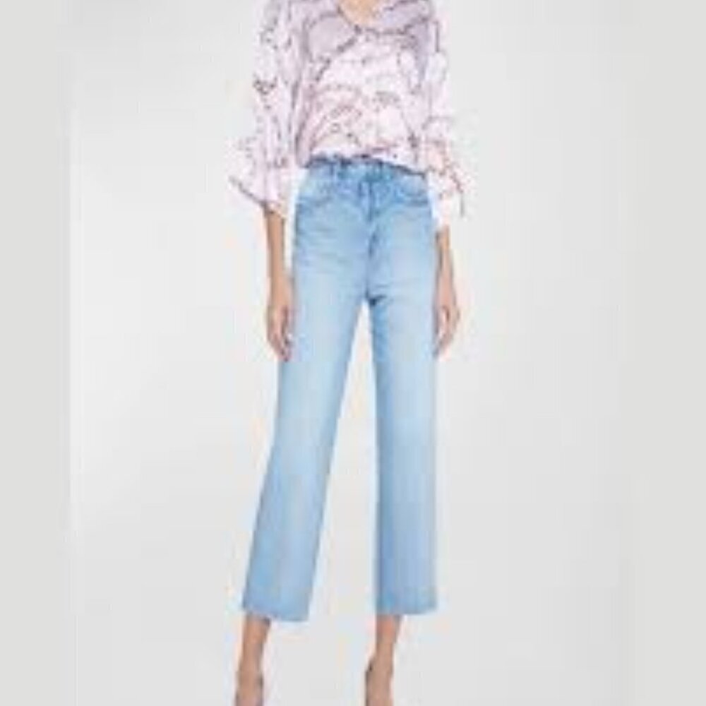 L'AGENCE June Cropped Stovepipe Jeans Colour Palisade Size 26